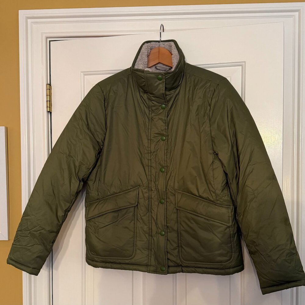 J. Crew Woman's Sherpa Lined Puffer Coat With Primaloft in General Surplus S